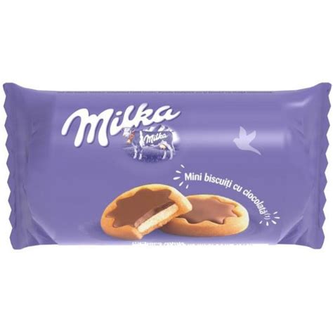 Milka Choco Minis Biscuiti Umpluti Cu Crema De Lapte Acoperiti Cu