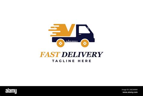 Letter V Fast Delivery Service Logo Vector Design Template. Alphabet V Courier Logo Icon Design ...