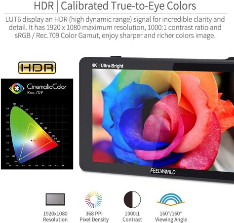 Feelworld Lut Inch Nits Hdr D Lut Touch Screen Dslr Camera