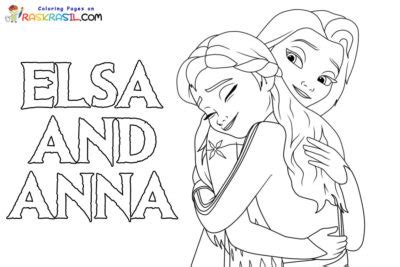 Coloriage Elsa et Anna à imprimer