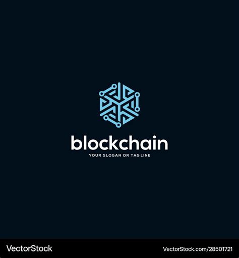 Blockchain logo design Royalty Free Vector Image