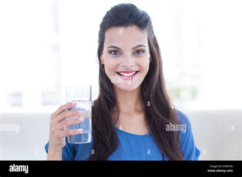 Beautiful Brunette Drinking Glass Water Hi Res Stock Photography And Images Alamy