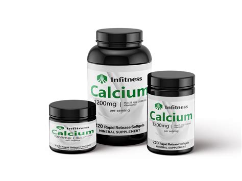 Calcium 1200 Mg With Vitamin D3 Bone Health And Immune Support 1000 Iu Infitness Products