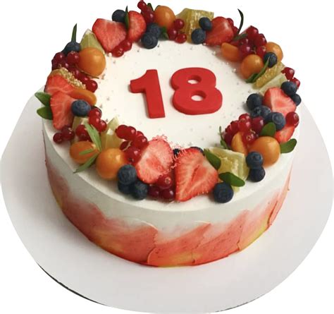 Торт на 18 лет девушке одноярусный фото