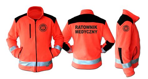 Polar Z Haftem Ratownik Medyczny Haft FLUO RED 340 FLRA 340 Cena