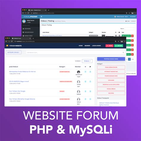 Source Code Website Forum Menggunakan PHP Dan MySQLi Malas Ngoding