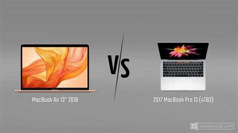 Macbook Air 13” 2018 Vs 2017 Macbook Pro 13 4tb3 Full Specs Comparison