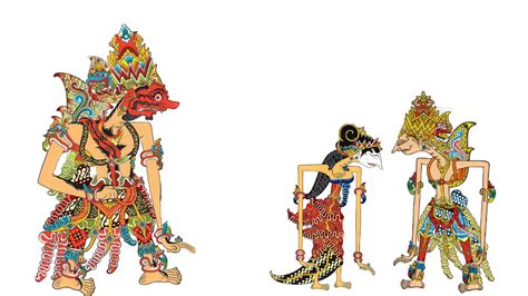 Vector illustration, modification of wayang kulit purwa, character of ...