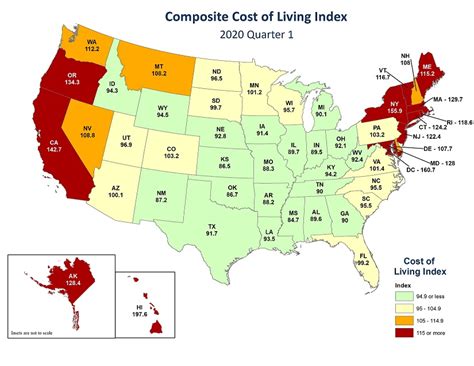 Cost Of Living Map Usa - Osaka On A Map