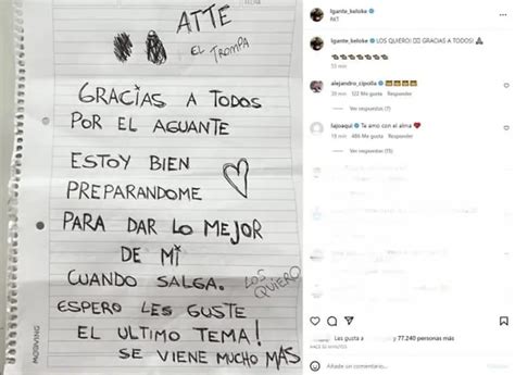 Difundieron una nueva y conmovedora carta que escribió L Gante desde la