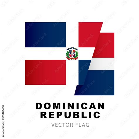 Colorful dominican republic flag logo. Flag of the Dominican Republic ...