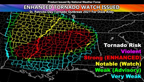 Final Forecast Tornado Outbreak Predicted Across Northeast Louisiana Through Mississippi And