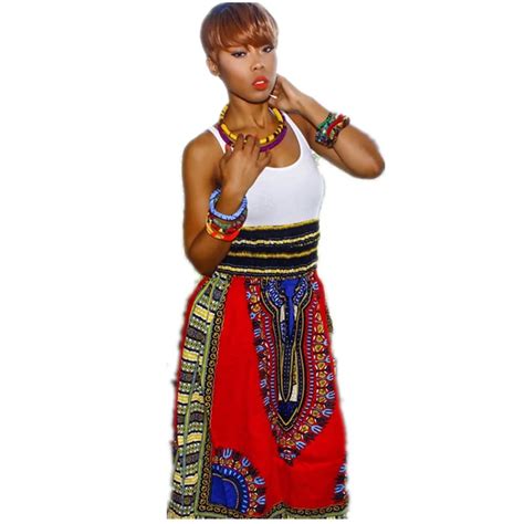 African Women Summer Sexy New Strapless Seaside Vintage Dashiki Dress Tribal Print Short Ethnic