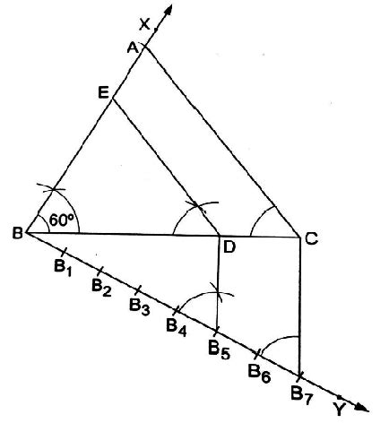 Draw A Triangle ABC In Which AB 5 Cm BC 6 Cm And ABC 60 Then