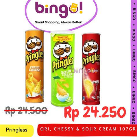 Jual Pringles Potato Chips 107 Gr Original Cheesy Dan Sour Cream