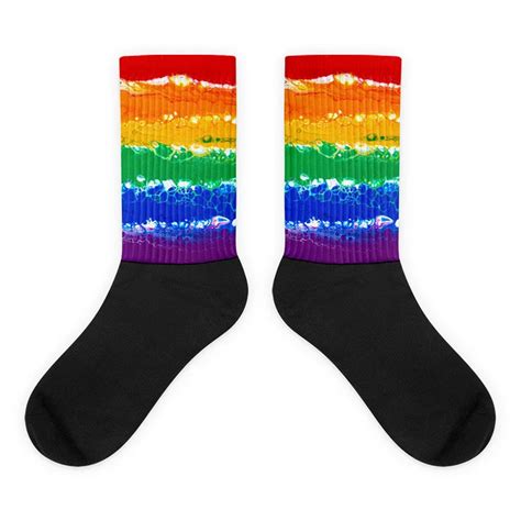 Calcetines Con Estampado De Orgullo Psicodélico Arte Abstracto Lgbt