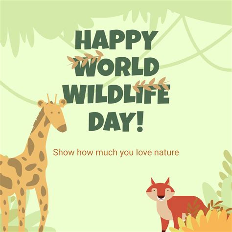 Free World Wildlife Day Fb Post Template Edit Online And Download