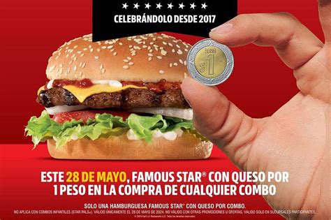 Hamburguesas A Un Peso As Celebrar Carls Jr El D A De La