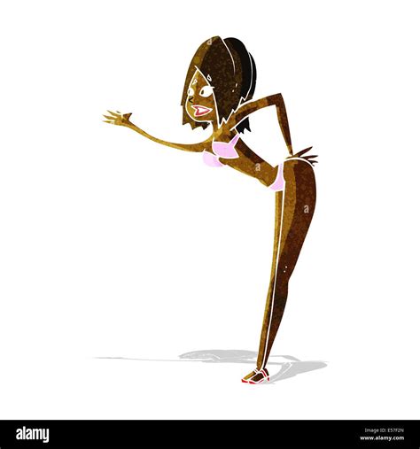 Cartoon Woman In Bikini Stock Vector Image Art Alamy