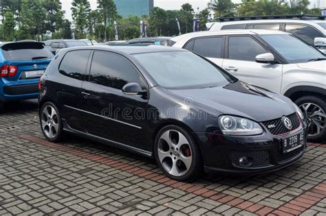 Black Volkswagen Golf GTI MK5 on Parking Lot Editorial Stock Photo
