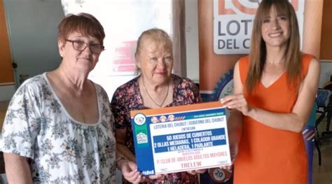 Lotería del Chubut entregó bienes al Club de Adultos Mayores de Rawson