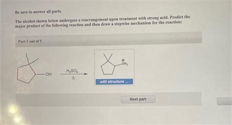 Solved Be Sure To Answer All Parts The Alcohol Shown Below Chegg