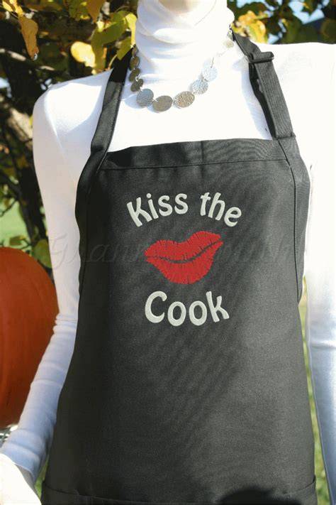 Kiss The Cook Apron 24l X 28w Professional 3 Etsy