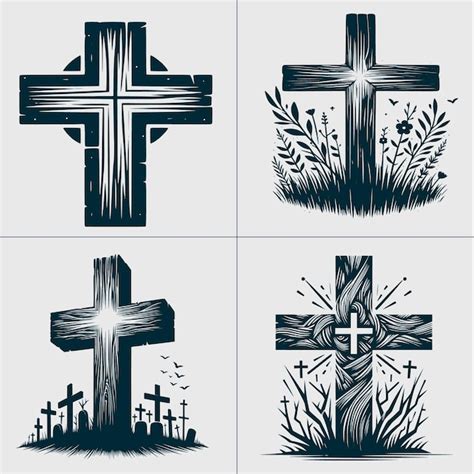 Wooden Cross With Crown Of Thorns Svg Jesus Cross Svg Christian Easter