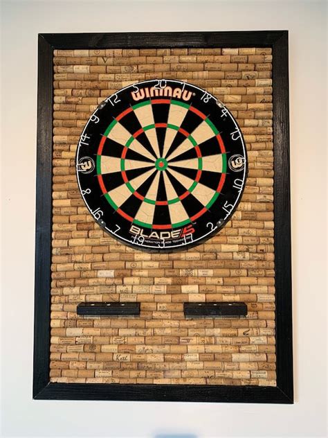 Cork Dart Board Wall Protection / Catchring With Dartboard | Etsy UK