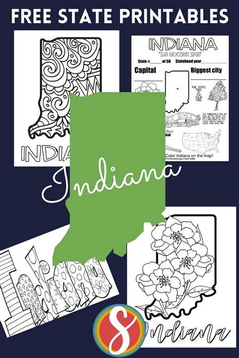 Free Indiana Coloring Pages — Stevie Doodles