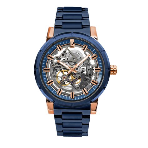 Montre Pierre Lannier Homme AUTOMATIC Cadran Et Bracelet Bleu