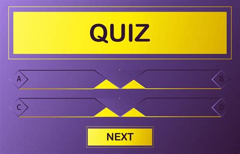 Vector layout of the quiz question with choice of text menu. Gradient ...