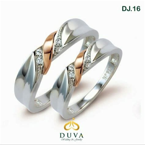 Jual Cincin Kawin Nikah Tunangan Dj Couple Perak Sterling Silver