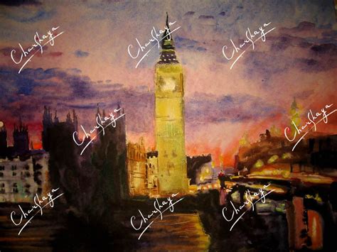 "Биг Бен". 2008 год. Бумага/акварель. 50x70. Из серии "Лондон"//"Big ...