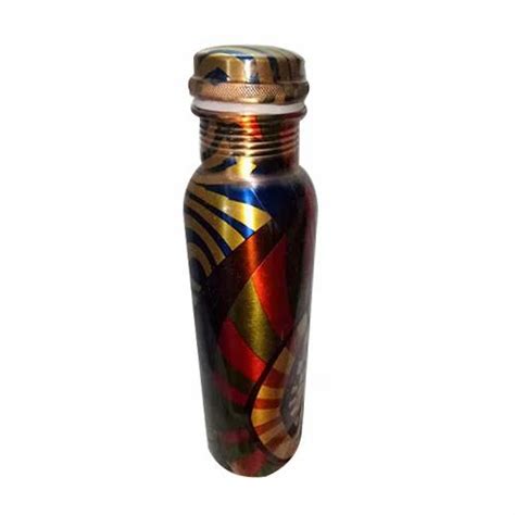 Polished Printed Design Copper Bottle Capacity 1 Ltr At Rs 380 Piece