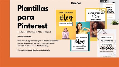 Diseños Canva para Pinterest Academia Blog