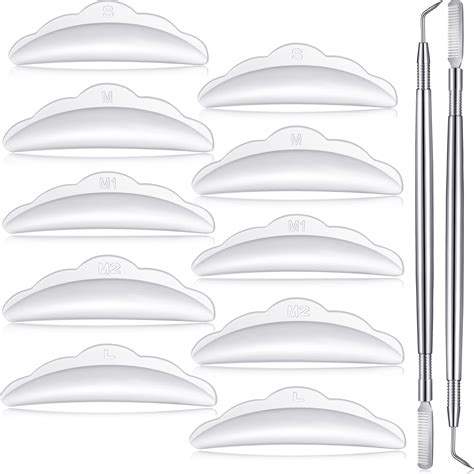 20 Pieces Lash Lift Pads Rods Silicone Eyelash Perming