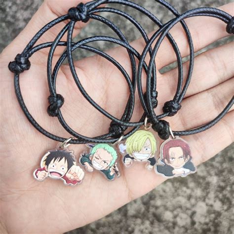 Jual Gelang Anime Bracelet One Piece Versi Kaitan Gantungan Akrilik