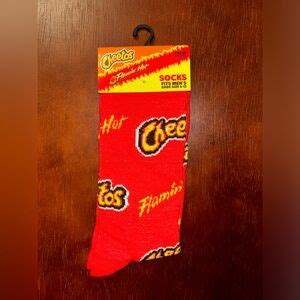 Underwear Socks Flamin Hot Cheetos Novelty Crew Socks Nwt Mens Shoe Size Poshmark