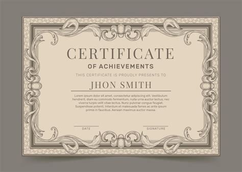 Vintage Certificate Template