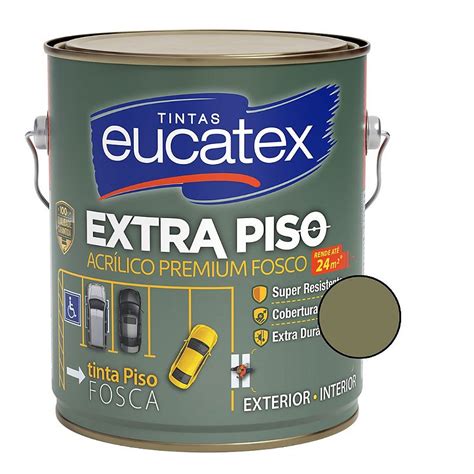 Tinta Acrílica Extra Piso Premium Castor 3 6L Eucatex Leste Imper