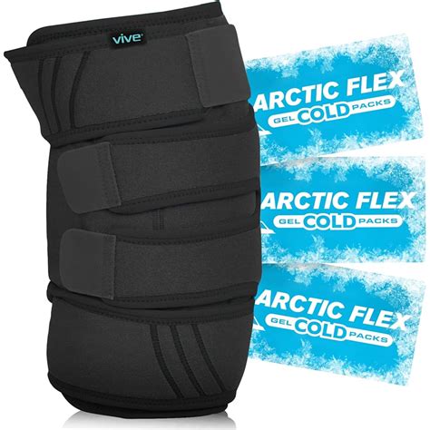 Mo Finance Vive Knee Ice Pack Wrap Cold Hot Gel Compression Brace Heat Support Strap