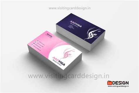 Beauty Parlour Visiting Card Design in Corel Draw (CDR)