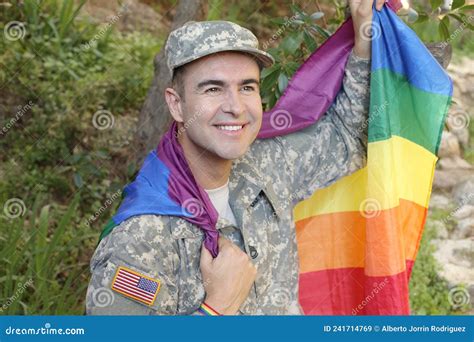 Proud Army Soldier Representing Diversity Stock Image Image Of