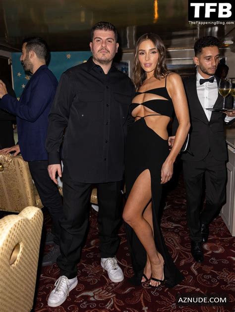 Olivia Culpo Sexy Seen Showing Off Her Hot Tits In A Revealing Dress At The Monot Event In Paris