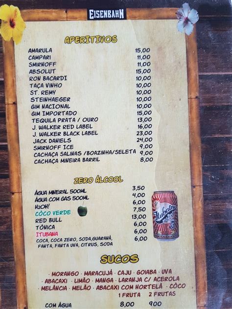 Menu em Quiosque Moai Beach restaurante Itanhaém