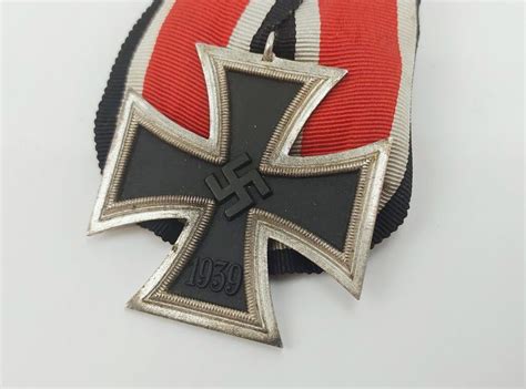 Original German WW2 Second Class Iron Cross Medal Court Mounted For SS Tunic. - Sally Antiques