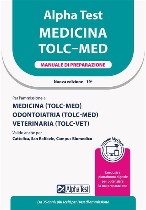 Alpha Test Medicina Tolc Med Manuale Di Preparazione Ediz Mydesk