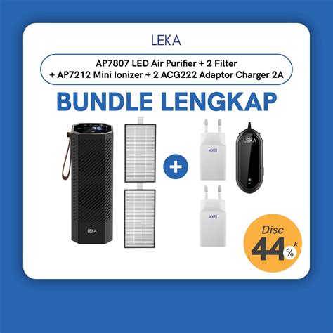 Jual LEKA AP7807 LED Air Purifier HEPA13 Filter Sinar UV C Portable