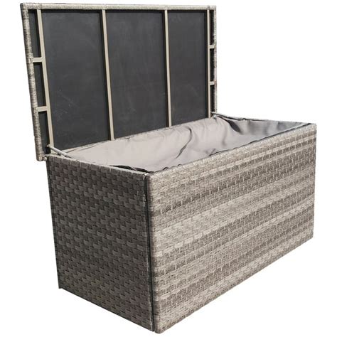 Grey Garden Large Storage Cushion Box | Oak Solution